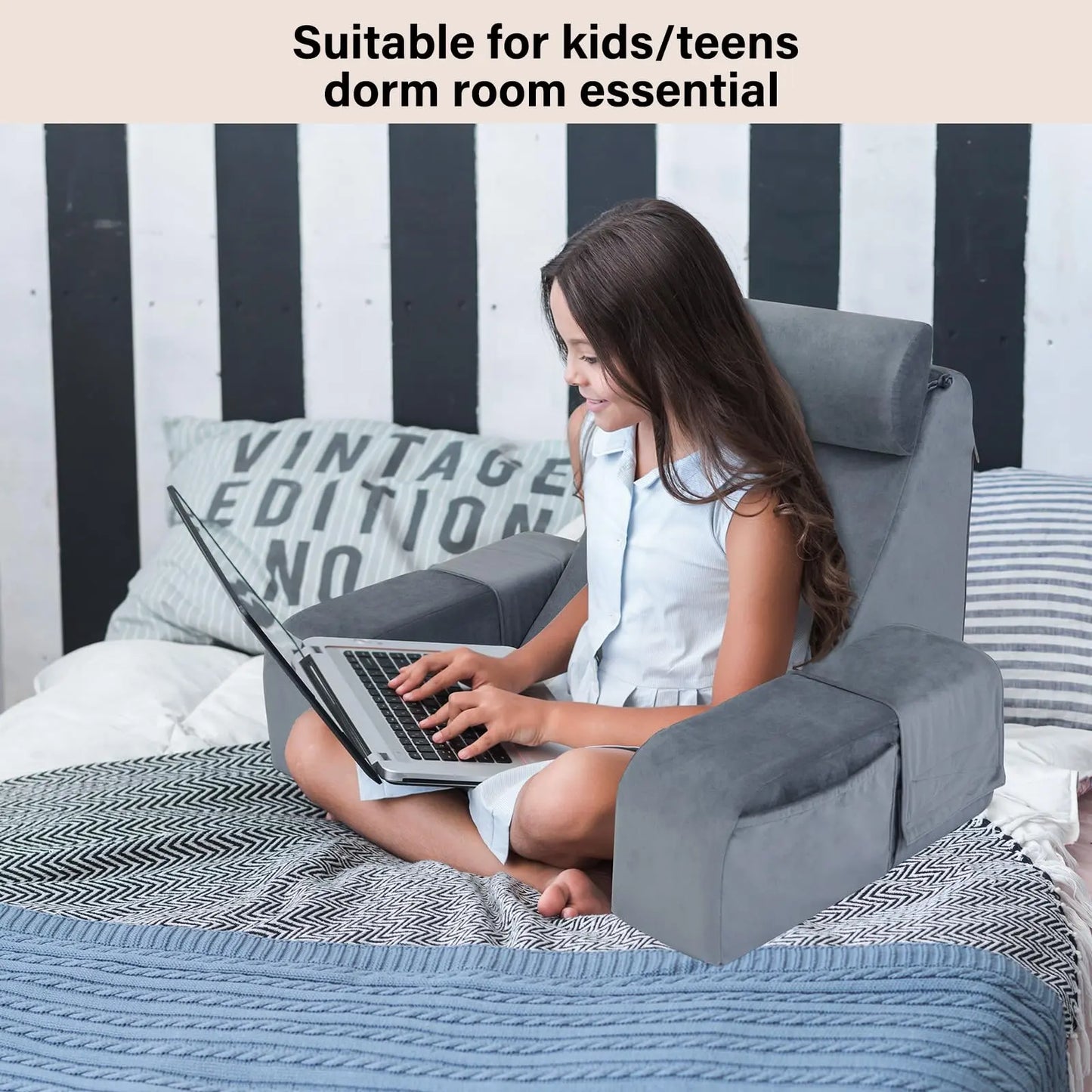 Ergonomic Reading Pillow – Firm Back Support for Reading, Watching TV & Resting