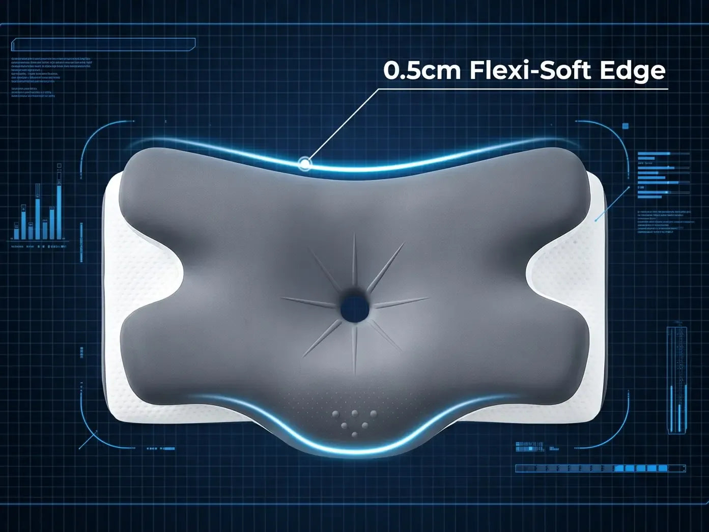 Cooling Ergonomic Memory Foam Pillow for Neck Support