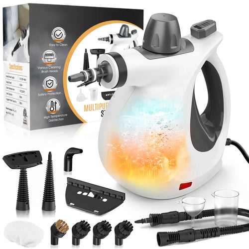 Portable Handheld Steam Cleaner – Multi-Purpose Deep Cleaning Tool with 12 Accessories