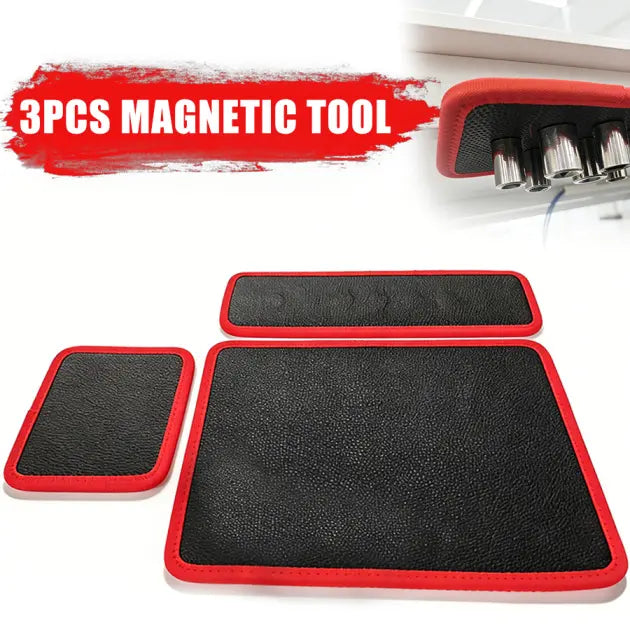 3PCS Magnetic Tool Mat Set – Flexible Magnetic Trays for Garage, Workshop & Auto Repair