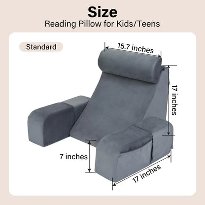Ergonomic Reading Pillow – Firm Back Support for Reading, Watching TV & Resting