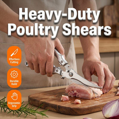 ✂️ Multi-Purpose Kitchen Scissors – Heavy-Duty Stainless Steel Food Shears