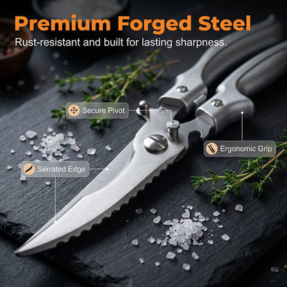 ✂️ Multi-Purpose Kitchen Scissors – Heavy-Duty Stainless Steel Food Shears