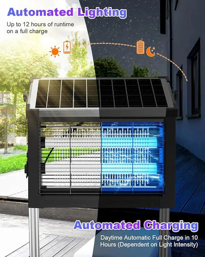Solar Powered Mosquito Zapper – Waterproof Outdoor Bug Killer Light