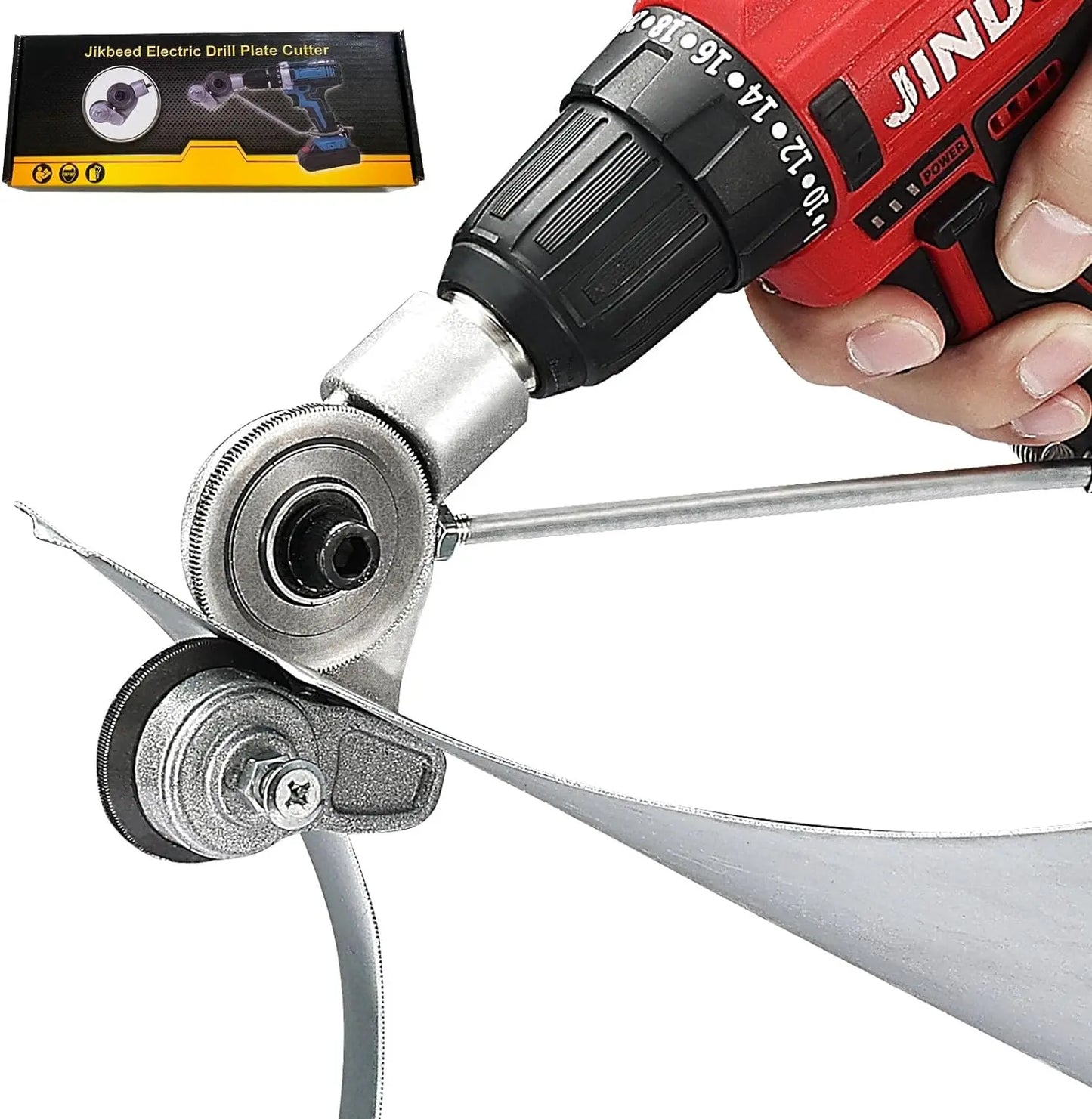Electric Drill Metal Sheet Cutter – High-Precision Double Gear Attachment for Cordless & Corded Drills
