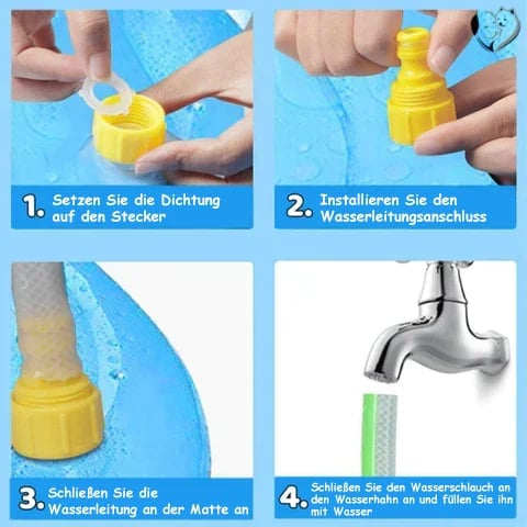 Splash Pad Sprinkler Pool – Outdoor Water Play Mat for Dogs, Kids & Backyard Fun