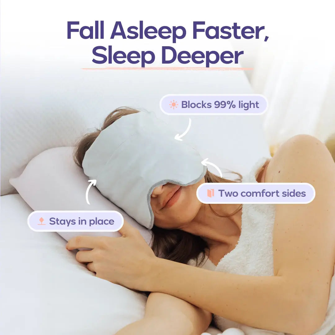 Weighted Sleep Eye Mask – 360° Light Blocking & Deep Pressure Comfort