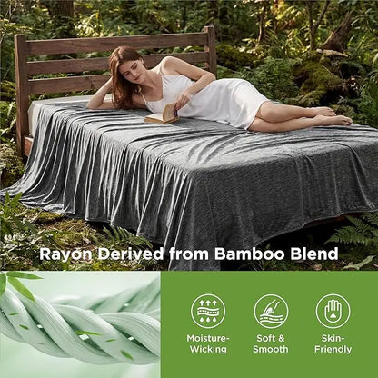 Lightweight Cooling Blanket – Breathable Bamboo Rayon Bedding for Hot Sleepers