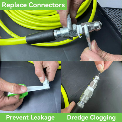 Pressure Washer Sewer Jetter Kit – 100FT Drain Cleaning Hose with Jetting Nozzles