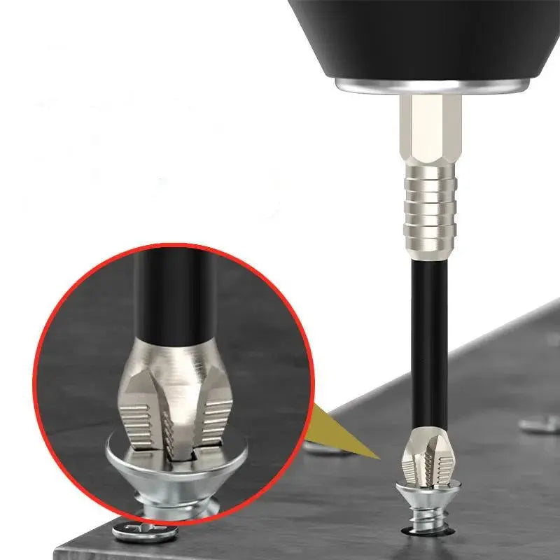 6-pack titanium alloy impact non-slip cross head super hard magnetic screwdriver