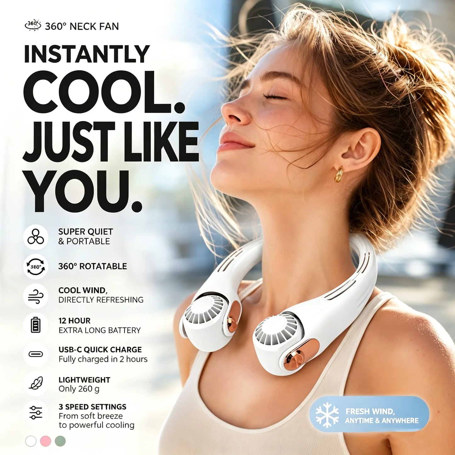 Portable Air Conditioner Fan – Personal Evaporative Cooler for Summer