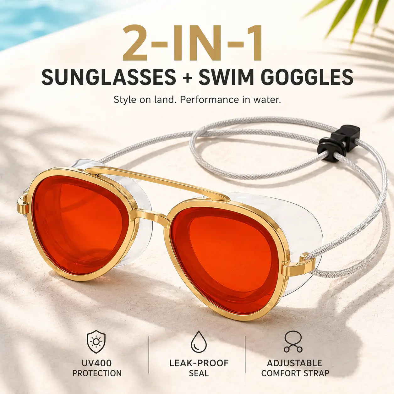 Premium Anti-Fog Swim Goggles – Leakproof Wide View Swimming Goggles with UV Protection